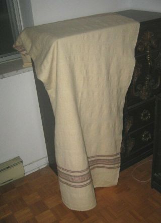 (006) Vint.  Circa - Homespun Blanket,  100 Wool Two Panels