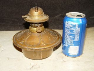 Antique Victorian Cast Iron Glass Banquet Parlor Oil Lamp Font & Burner Parts
