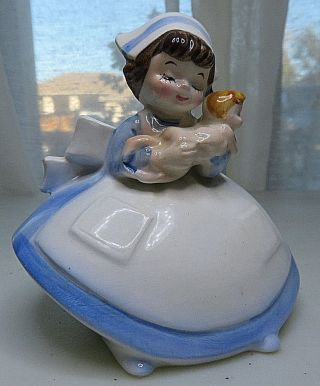 Vintage Lefton Japan Porcelain Nurse And Baby Figurine 4 1/2 "