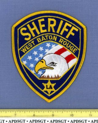 West Baton Rouge Sheriff Louisiana Parish Police Patch Us Flag Bald Eagle