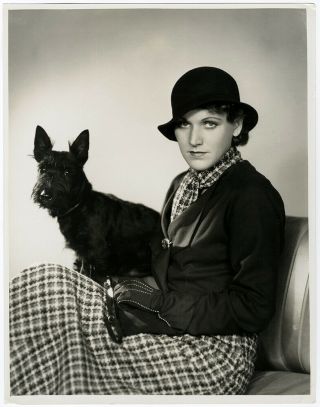 Rose Hobart & Scottish Terrier Vintage 1931 Large Ray Jones Art Deco Photograph