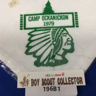 Boy Scout Neckerchief 1979 Camp Ockanickon Bsa Bucks County,  Pa In Bag