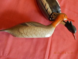Mergansers Decoys By R.  E.  Belote Made In Lewes,  Delaware In 1987