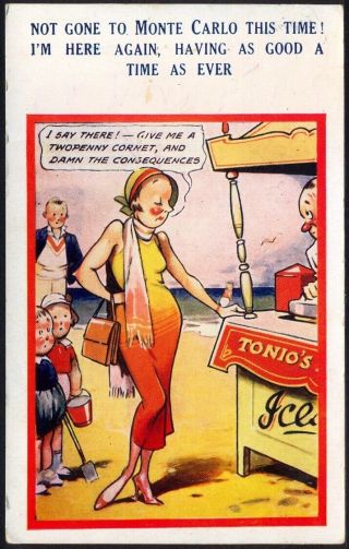 Vintage Bamforth Comic Postcard: Tonio 