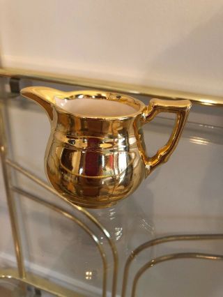 Rare Signed Cumbow Gold Luster Small Pitcher