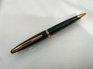 Waterman Carene Deep Sea Black Lacquer W/ Gold Trim Ballpoint Pen