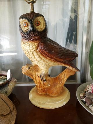 Vintage Owl Lamp (no Shade) Lamp Only Very Unique
