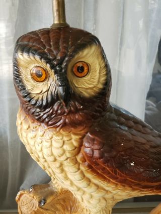 Vintage owl lamp (no shade) lamp only very unique 2