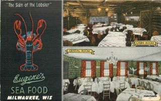 1940s Milwaukee Wisconsin Eugenes Hotel Juneau Restaurant Interior Kropp 4106