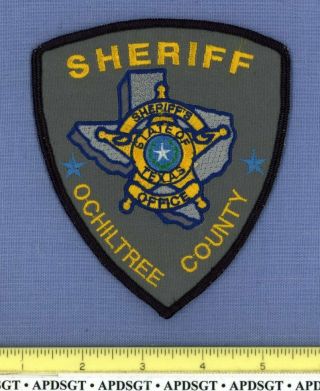 Ochiltree County Sheriff Office Texas Police Patch Lone Star State