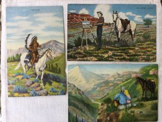3 Dude Larsen Postcards.