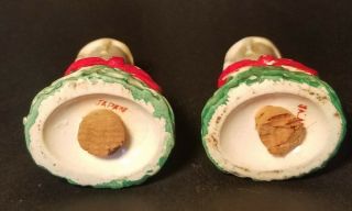 VINTAGE CHRISTMAS HOLIDAY CANDLES HOLLY SALT AND PEPPER SHAKERS JAPAN 50s 5