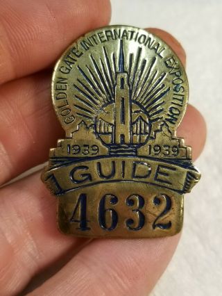 1939 Golden Gate International Exposition Guide Badge 4632