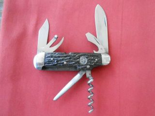 Vintage Heinr Boker Scout Knife Black Handles Knife