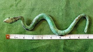 Snake Lizard Metal Brass Sculpted Metal - Art Trinket Jewels