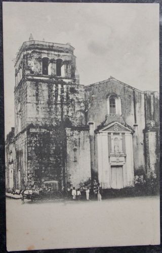 Dominican Republic (rd) Postcard - Coach In Front Of Old Church - Santo Domingo