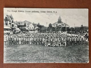 Early Postcard The Rough Riders,  Ocean Pathway,  Ocean Grove Nj Roosevelt Tribute