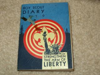 Boy Scout Bsa 1950 Official Diary And Notebook Merit Badge Region Badges Book