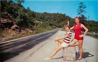 Harrison,  Arkansas,  Ozark Playground Series,  Women Hitchhiking,  Dexter No15002 - B