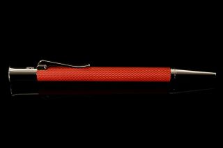 Graf Von Faber - Castell,  Ball Point Pen Coral Guilloche With Rhodium Plated Finis