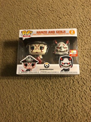 E3 2019 Funko Pop Overwatch Hanzo And Genji 2 Pack Limited Edition
