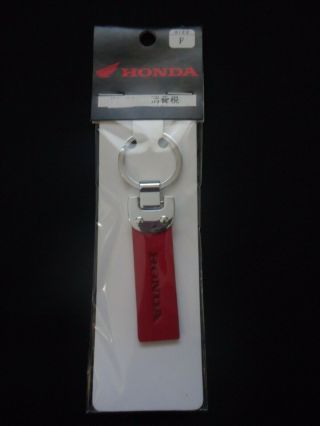 Honda Keychain Keyring Red Leather Keeling 0sytn - T93 - Rf Size F Japan