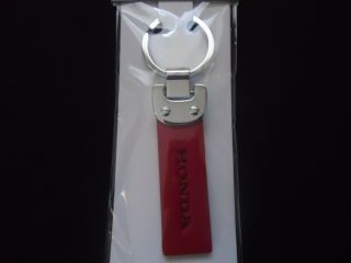 Honda Keychain keyring red leather Keeling 0SYTN - T93 - RF size F Japan 2