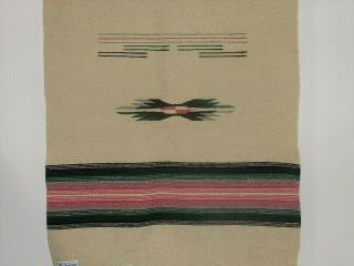 Chimayo Ortega ' s Southwest Native American Wool Blanket Rug Hand Woven 24 