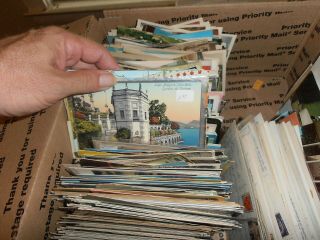 POSTCARD BOXLOT,  OVER 1000,  CARDS,  A LITTLE BIT OF EVERYTHING,  BOX 2 7