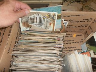 POSTCARD BOXLOT,  OVER 1000,  CARDS,  A LITTLE BIT OF EVERYTHING,  BOX 2 8