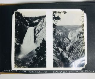 Vintage 1940 ' s - 50 ' s Black & White Photo Album Yellowstone,  Grand Canyon and More 4