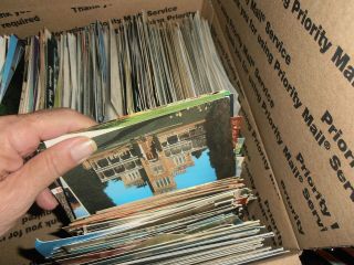 POSTCARD BOXLOT,  OVER 1000,  CARDS,  A LITTLE BIT OF EVERYTHING,  BOX 1 3