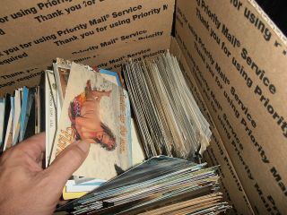 POSTCARD BOXLOT,  OVER 1000,  CARDS,  A LITTLE BIT OF EVERYTHING,  BOX 1 4