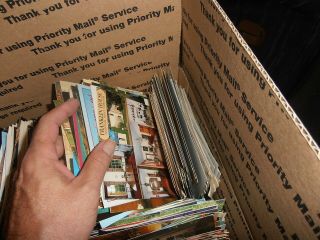 POSTCARD BOXLOT,  OVER 1000,  CARDS,  A LITTLE BIT OF EVERYTHING,  BOX 1 8