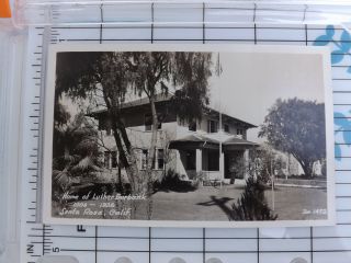 Santa Rosa California Rppc Real Photo Postcard,  Luther Burbank Home P - 02