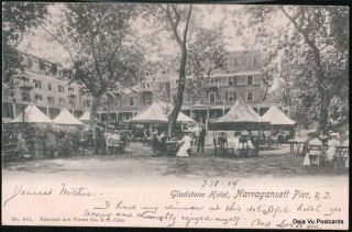 Narragansett Pier Ri Gladstone Hotel Antique Postcard