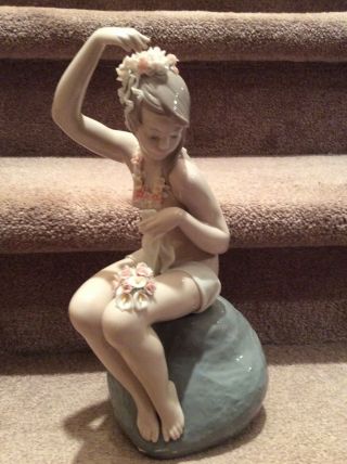 Lladro Spring Nymph Nude 1602 Retired Nude Girl Lady Figurine Statue