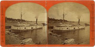 1870s Childs Marquette Michigan Lake Superior Series Steamer St.  Louis