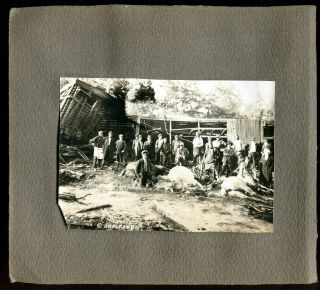 Antique C1916 Photographs Train Wreck Buffalo Bill & 101 Ranch Wild West Show