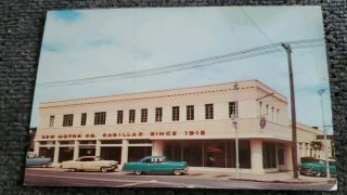 7 Vintage Dew Motor Co.  Cadillac Dealer Rare Postcard St Petersburg Florida