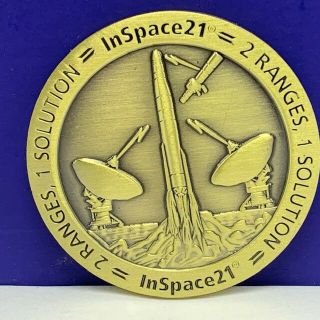 Honeywell Inspace21 Challenge Coin Nasa Space 21 Rocket Ship Ranges Solution 60
