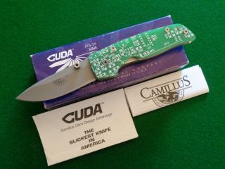 Rare Discontinued Camillus Cuda Cy1 Circuit Board Liner Lock Folder Terzuola