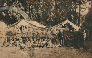 Boyscout Camp Antique Real Photo Postcard Rppc