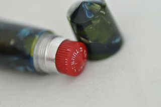 Rare c1930 ' s Wahl Oxford By Eversharp Fountain Pen 7 Nib - Blue & Green Marbled 7