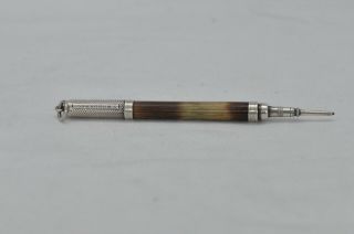Lovely Rare Vintage Sampson Mordan & Co Twist Pencil Silver & Porcupine Quill 2