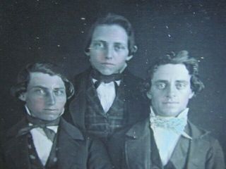 trio of young gentlemen daguerreotype photograph 2