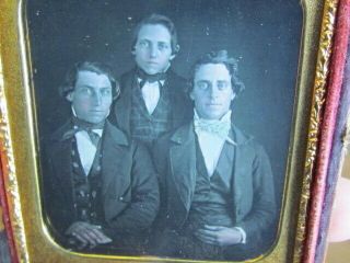 trio of young gentlemen daguerreotype photograph 5
