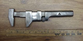 Antique Billings 10 - 5/8 " All Steel Monkey Wrench,  7/8 " Jaws,  2 " Capacity,  L@@k