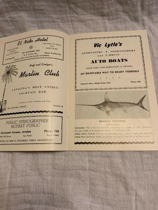Vintage Santa Catalina Island Sportsfishermens Log Book 6