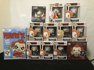 Funko Pop It Pennywise Set Of 12 With Exclusives
